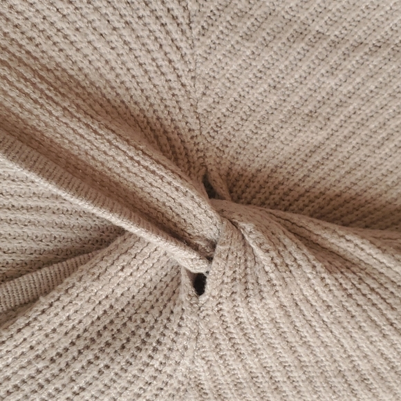 Nordstrom rack Love Tree sexy plunging V back sweater dress neutral taupe beige - Picture 6 of 12